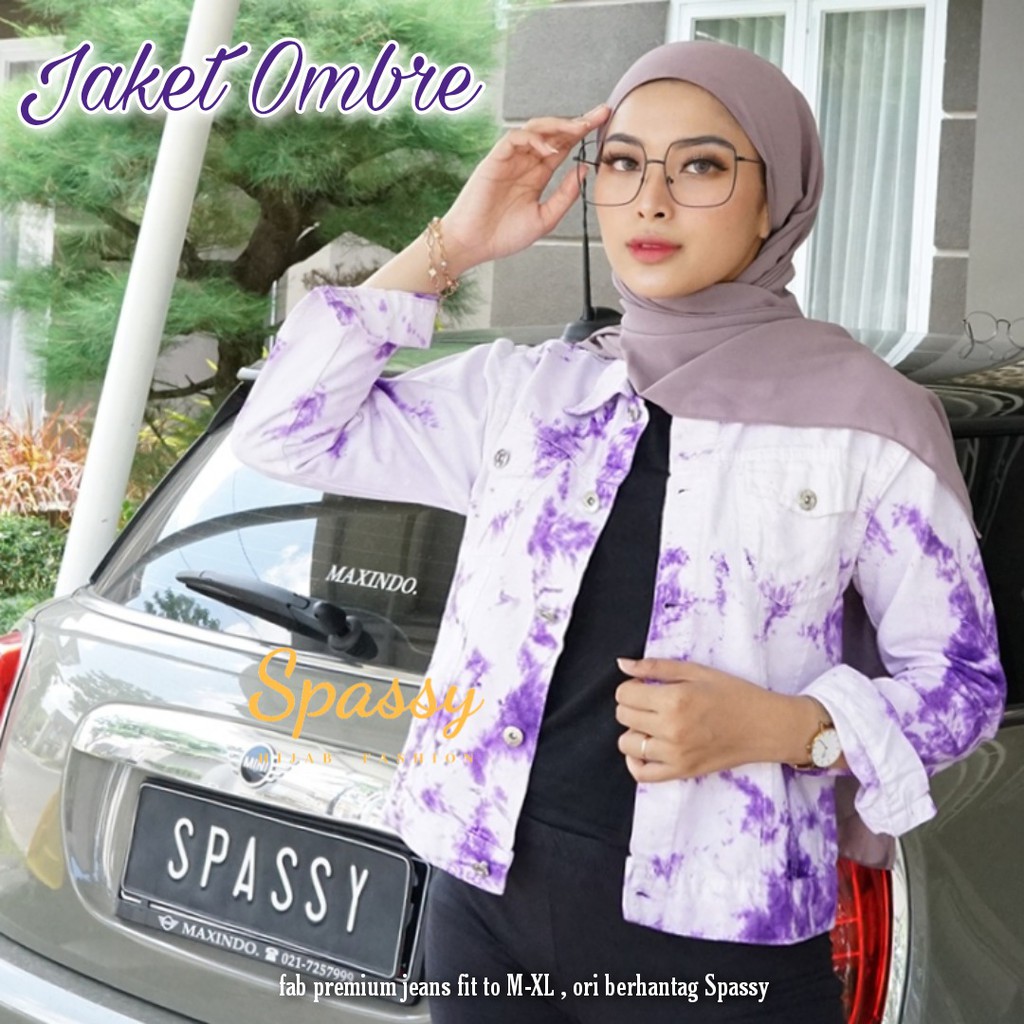 AllForYou Jaket Jeans Tiedie Wanita Premium Jeans Jaket Tiedie