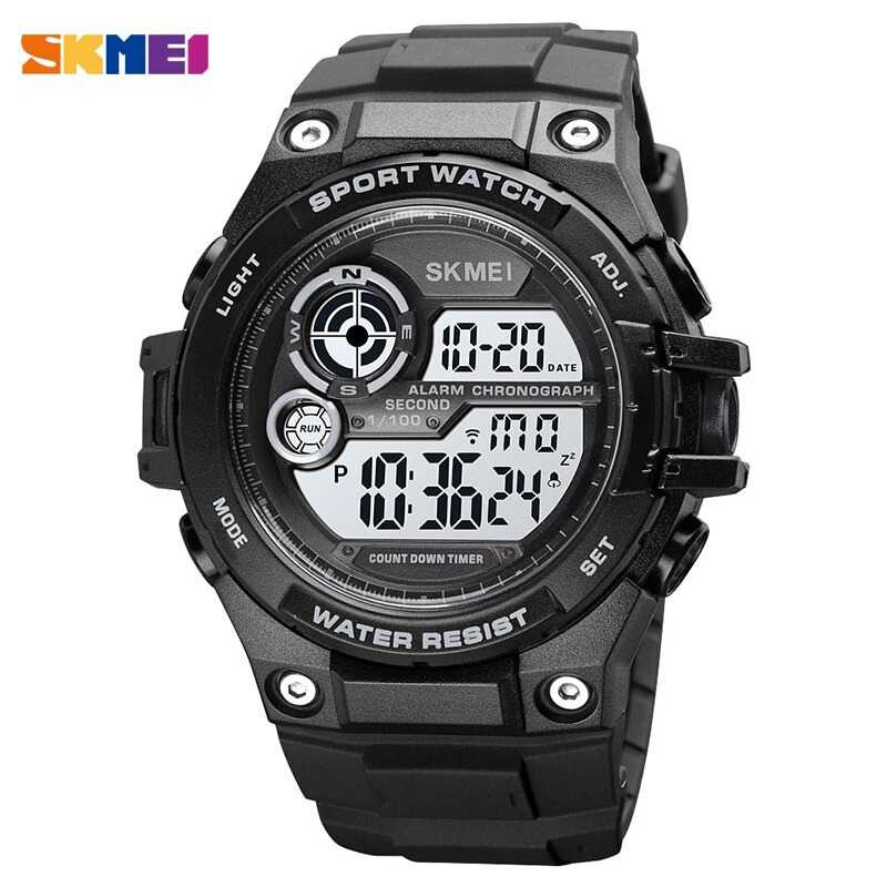 SKMEI Jam Tangan Digital Pria  1759 Aneka warna Hitam Merah Biru Hijau kuning Titanium Gray Silver P