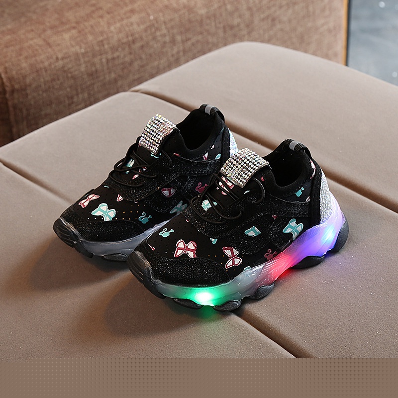 SALE LED4-Sepatu Sneaker Lampu LED Sneaker Anak Laki Perempuan Import