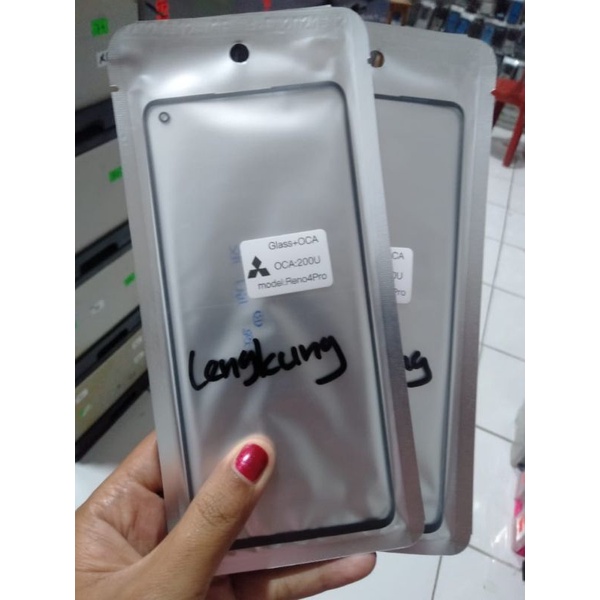 KACA LCD RENO 4 PRO KACA GLAS OCA LEM DIGITIZER GLASS RENO 4PRO KACA TOUCHSCREEN DEPAN LCD