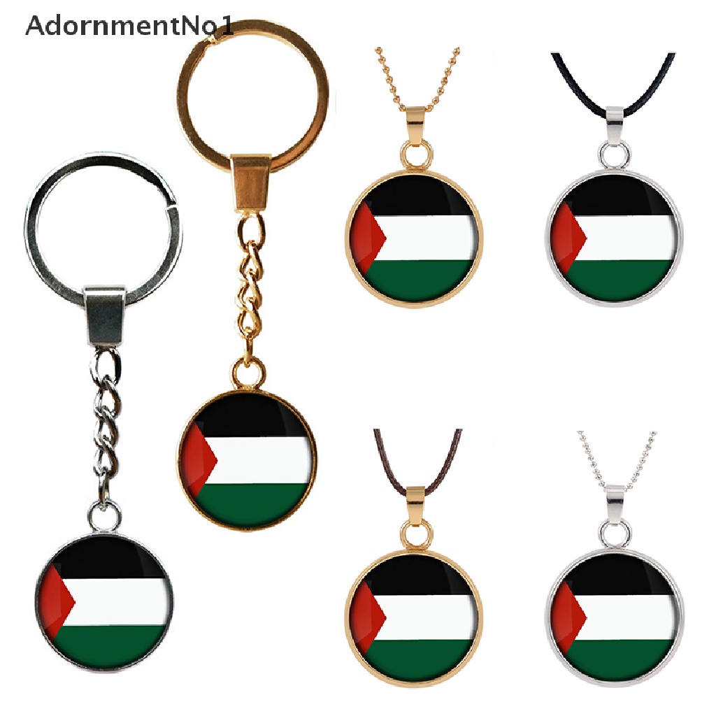 (AdornmentNo1) Kalung Rantai Dengan Liontin Peta Palestine Untuk Unisex / Pria / Wanita