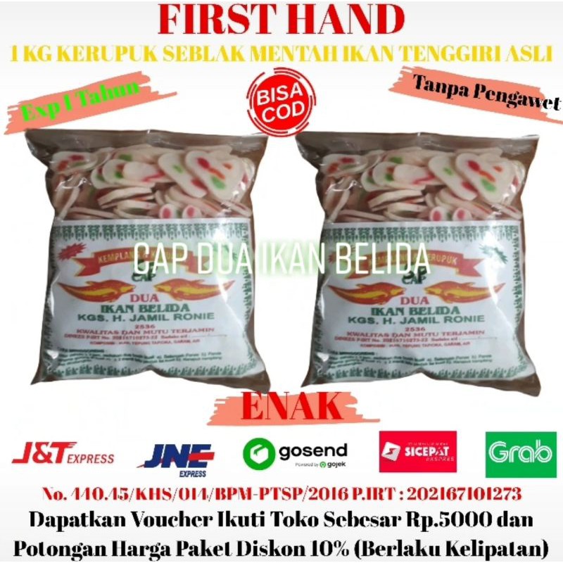 

[COD] KERUPUK SEBLAK 1 KG MENTAH IKAN TENGGIRI ASLI PALEMBANG TERMURAH