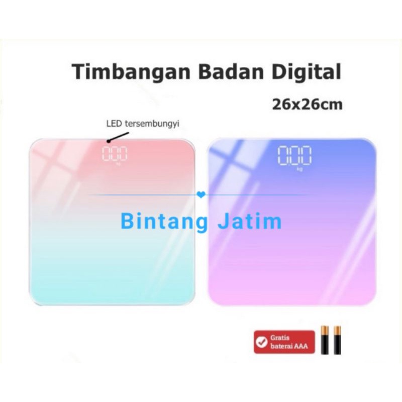 Timbangan Badan Digital Versi Big Screen Dengan ungu gradien