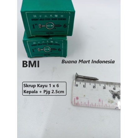 Skrup Kayu CHW 1 x 6 Plus (+) | Wood Screw CHW | Sekrup Kayu