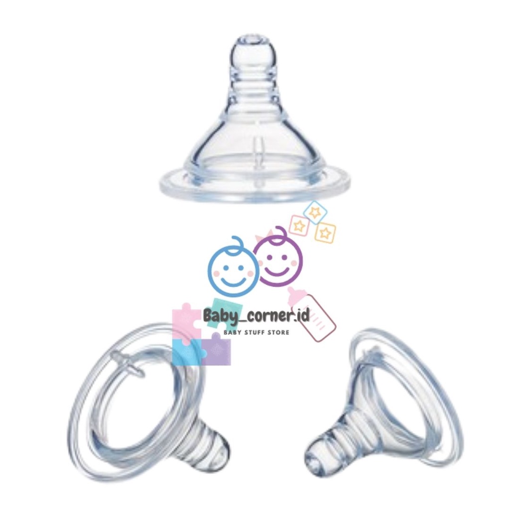 Dot Nipple Silicone Wideneck Universal Newborn Impor | bahan tebal, BPA FREE