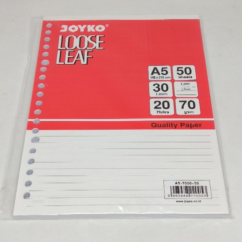 Loose leaf Joyko A5 -50 Garis