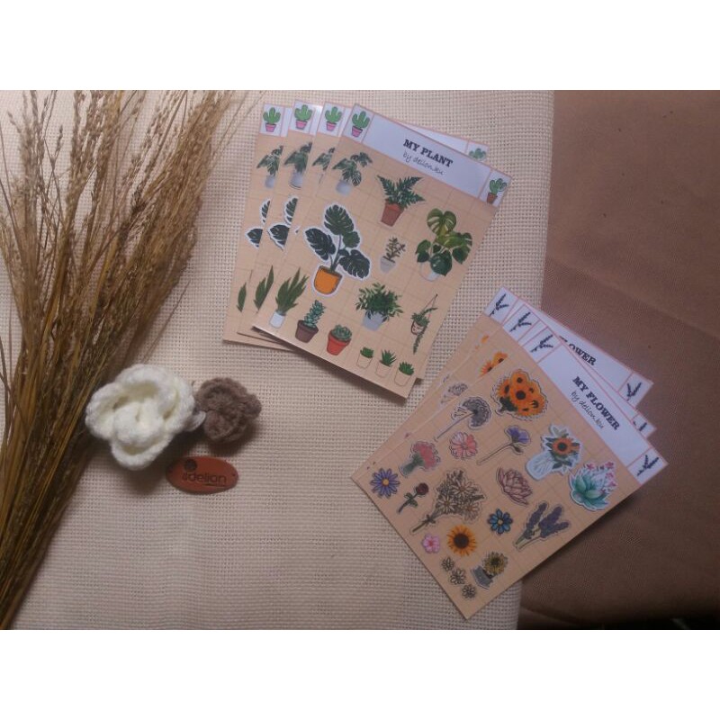 

Sticker Stiker Aesthetic/Stiker Lucu/Stiker Tanaman / Sticker Stationery / Sticker Bunga