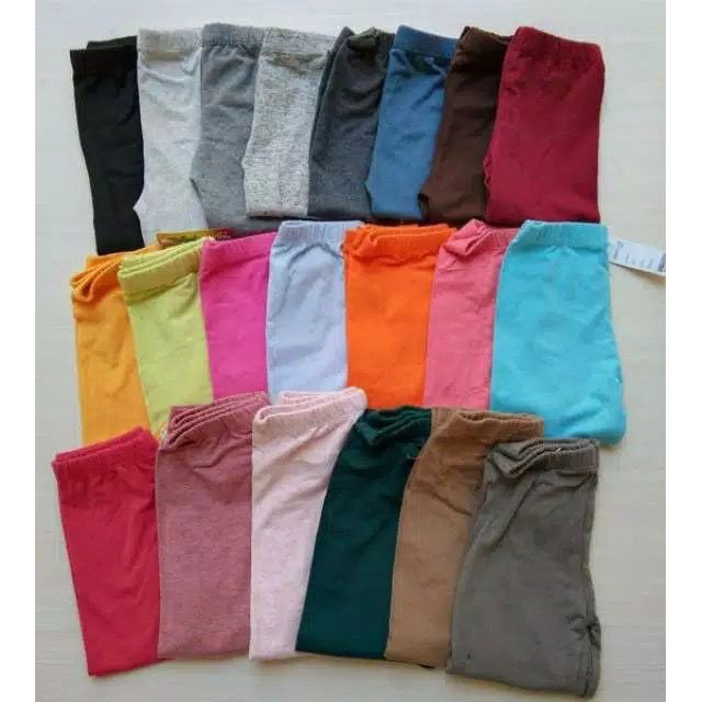 Celana legging anak Perempuan Celana Legging Polos 1-12 Tahun