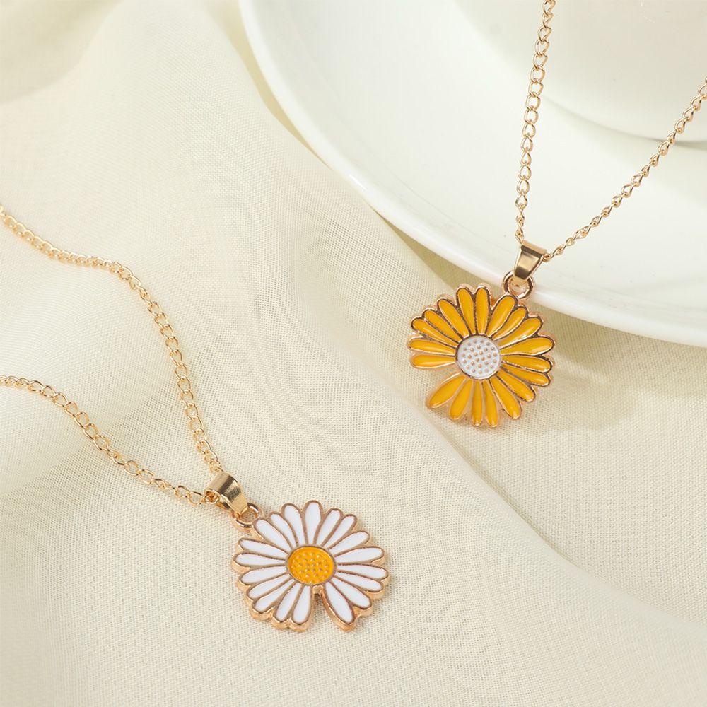 Kalung Bunga LILY Daisy Fashion Liontin Logam Kerah Novelty