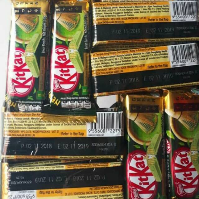 

Nestle Coklat Kit-Kat Green Tea 2F Isi 24 Pcs (@ 17 gr)