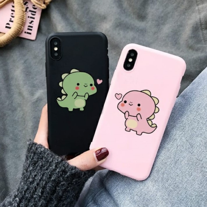 [S13] Soft Case Couple Cartoon Dinosaurus for Oppo Vivo