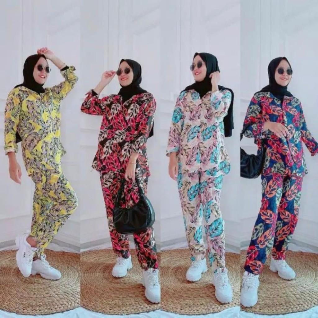 One Set Janda Bolong / Setelan Piyama Kemeja Janda Bolong CP &amp; PP Fit XL (Ld 106cm)