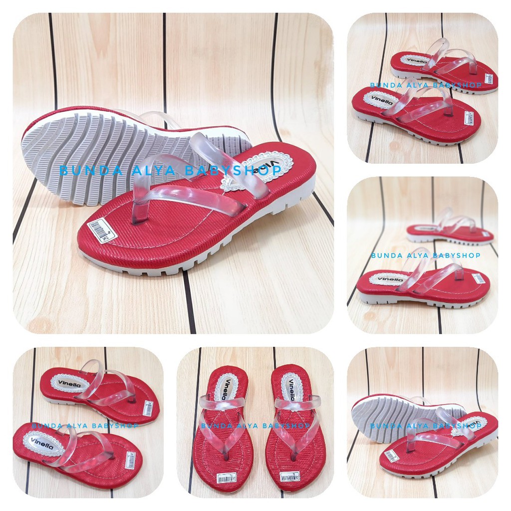 Sandal Anak Perempuan Jepit Usia 3 4 5 6 7 Tahun - Sendal Anak Cewek Casual MERAH