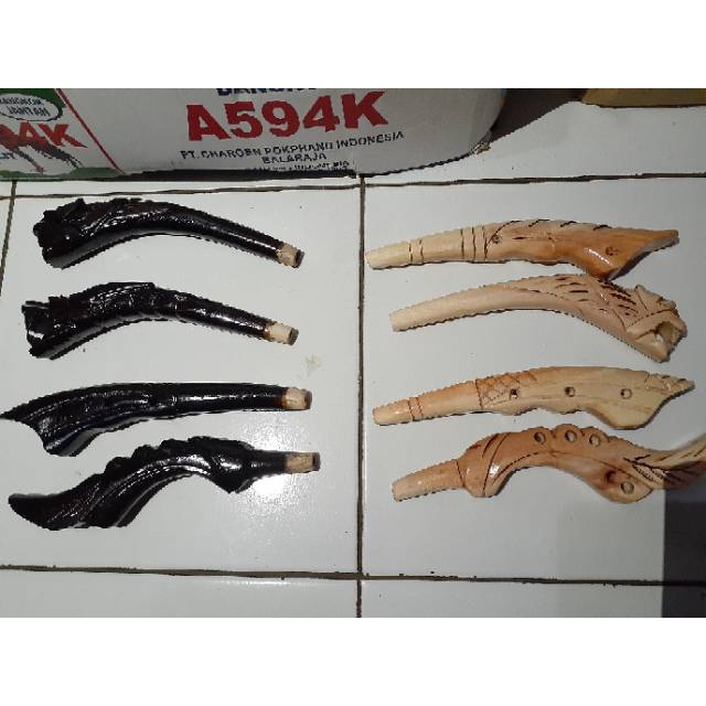 Pahul Gagang Joran Timbang Ukir Kayu