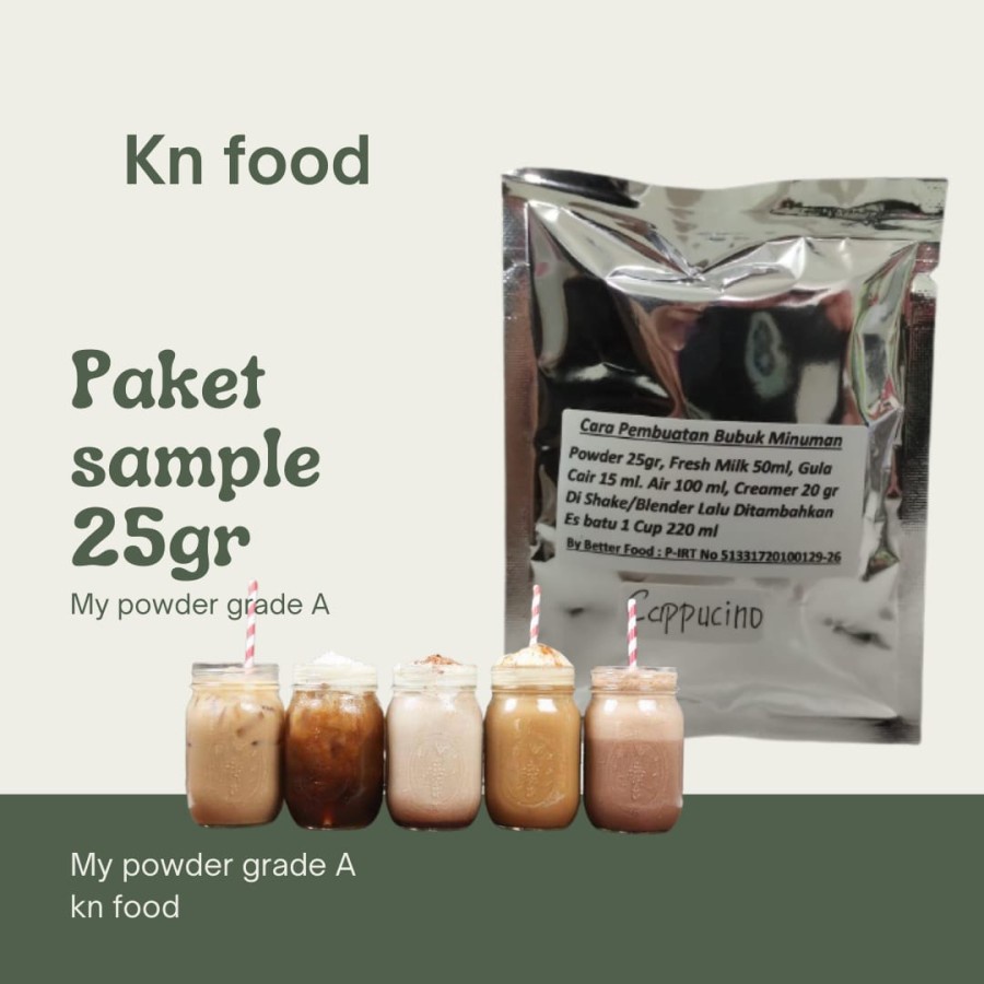 

Paket Sampel kemasan 25 Gram My Powder Grade A Cappucino