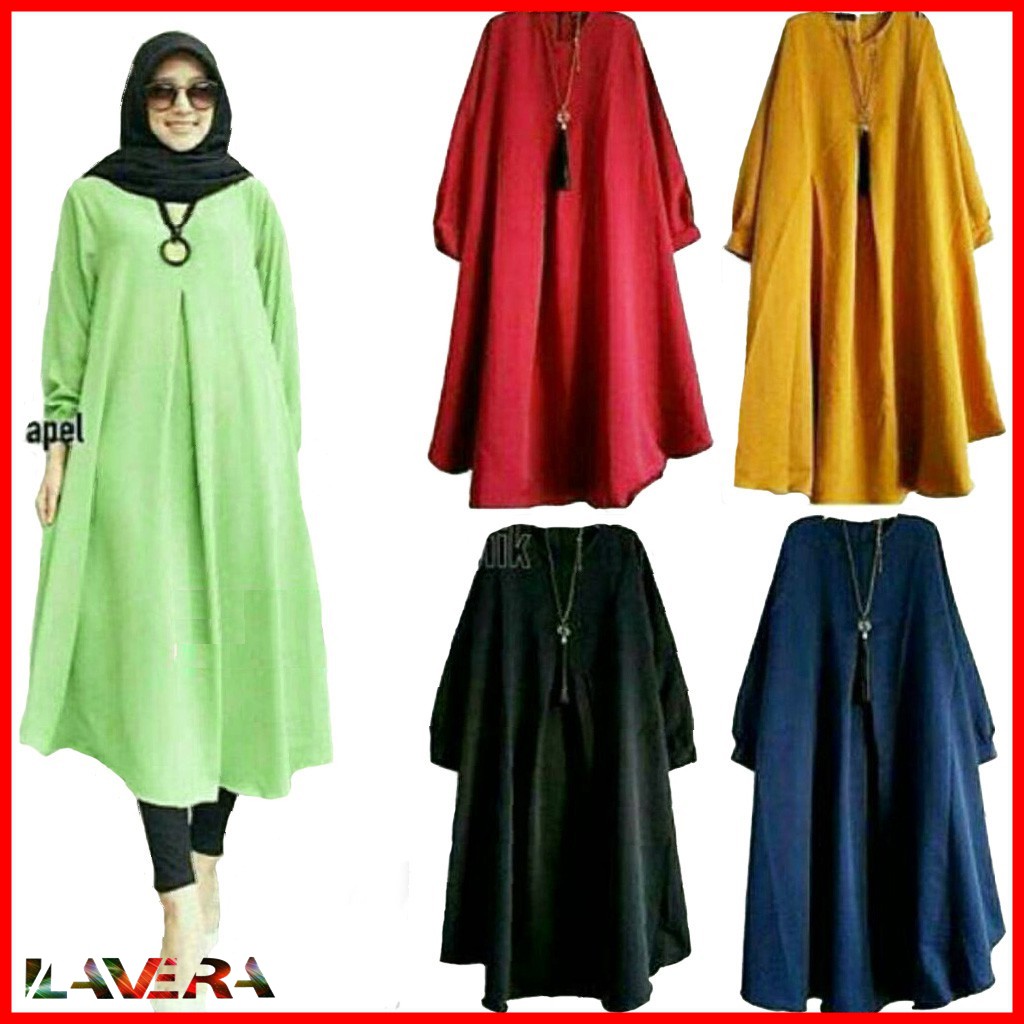 Supplier Baju Tunik Wanita Lena Long Tunik Atasan Muslim Fit L Bahan Balotelli Shopee Indonesia