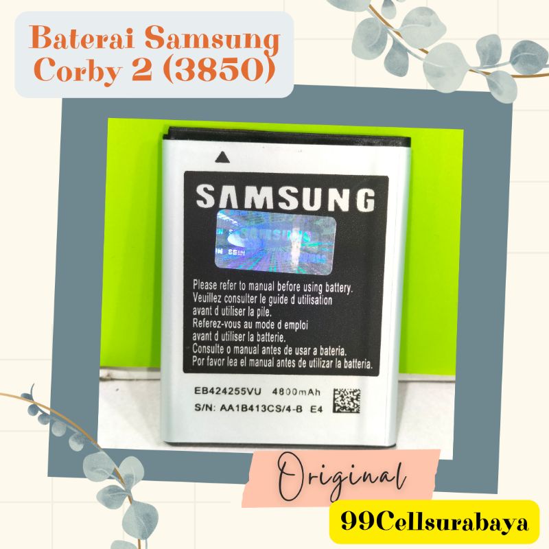 Baterai | Battery | Batre Samsung Corby 2 | S3850 original