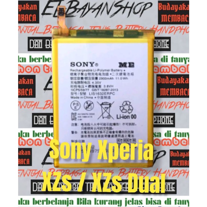 Batrai Sony Xperia XZs Docomo Batre Sony XZs Dual Docomo LIS1632ERPC B