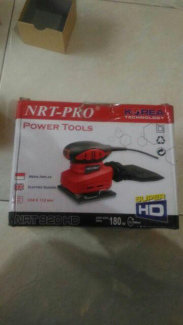 Mesin Amplas Kayu 180watt Sander Square Orbital  Nrt  Pro 920 Hd/ Mesin Penghalus Kayu