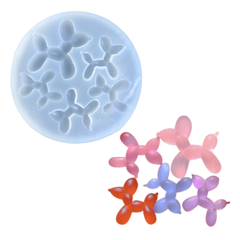 Siy Cetakan Resin Bentuk Balon Anjing Untuk Gantungan Kunciperhiasan