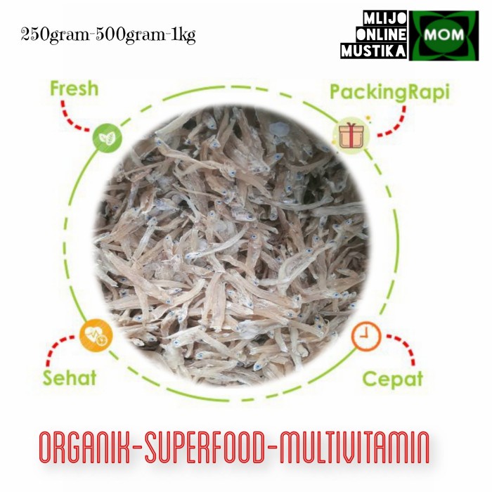 

TERI TAWAR KERING KECIL 250Gram / MINI / SUPERFOOD / FOODGRADE / GOOD