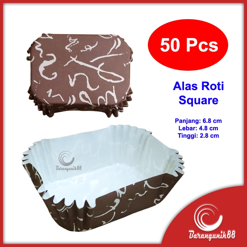 Kertas Alas Roti Kue (50 pcs) Anti Lengket PET CC Square Kotak