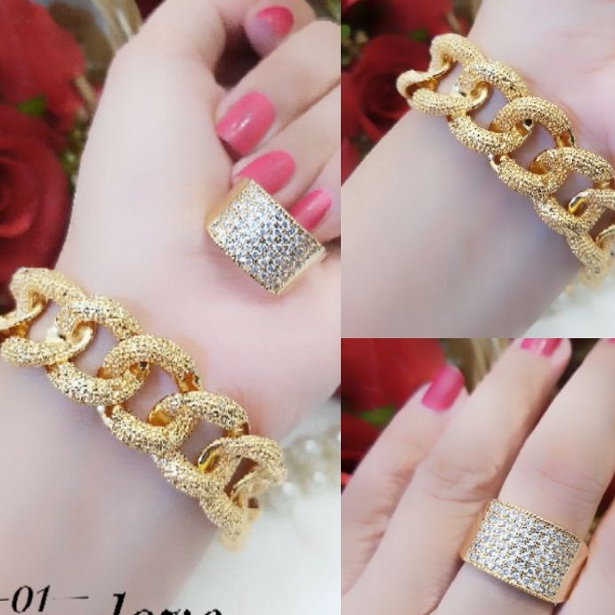 Xuping Set Gelang dan Cincin Gold 1254D