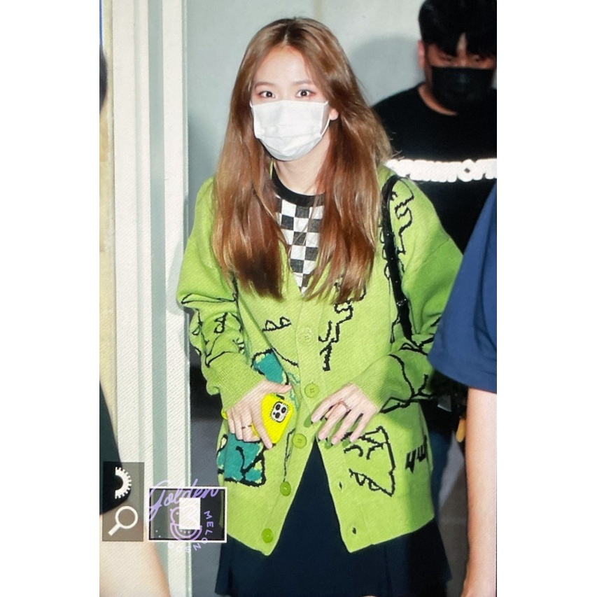 Cardigan street look jisoo bp dino unisex oversized cardigan