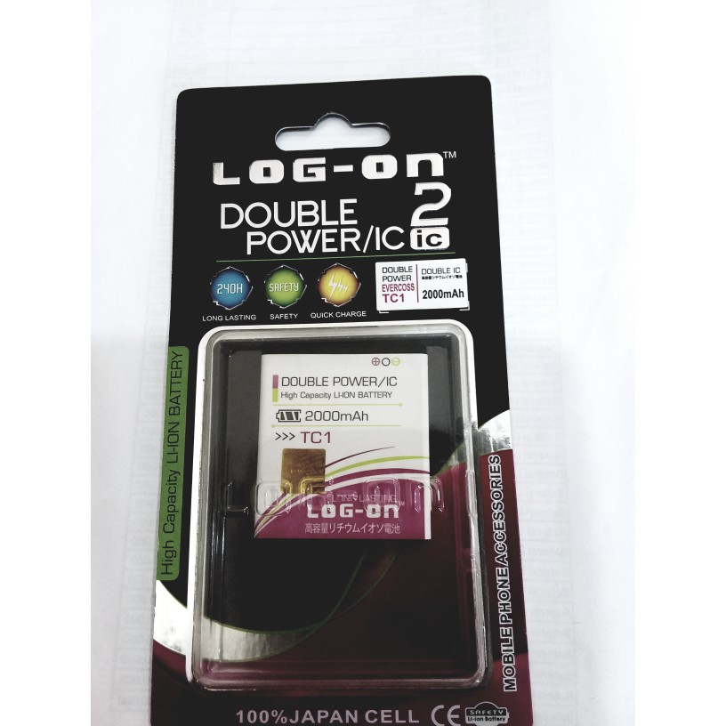 Baterai Evercoss TC1 Double Power Log On