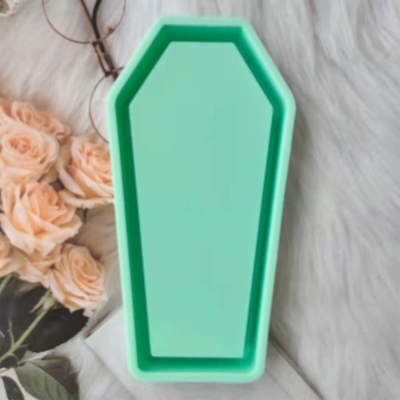 SIY  Coffin Box Epoxy Resin Mold Storage Case Silicone Mould DIY Crafts Jewelry Container Making Tool