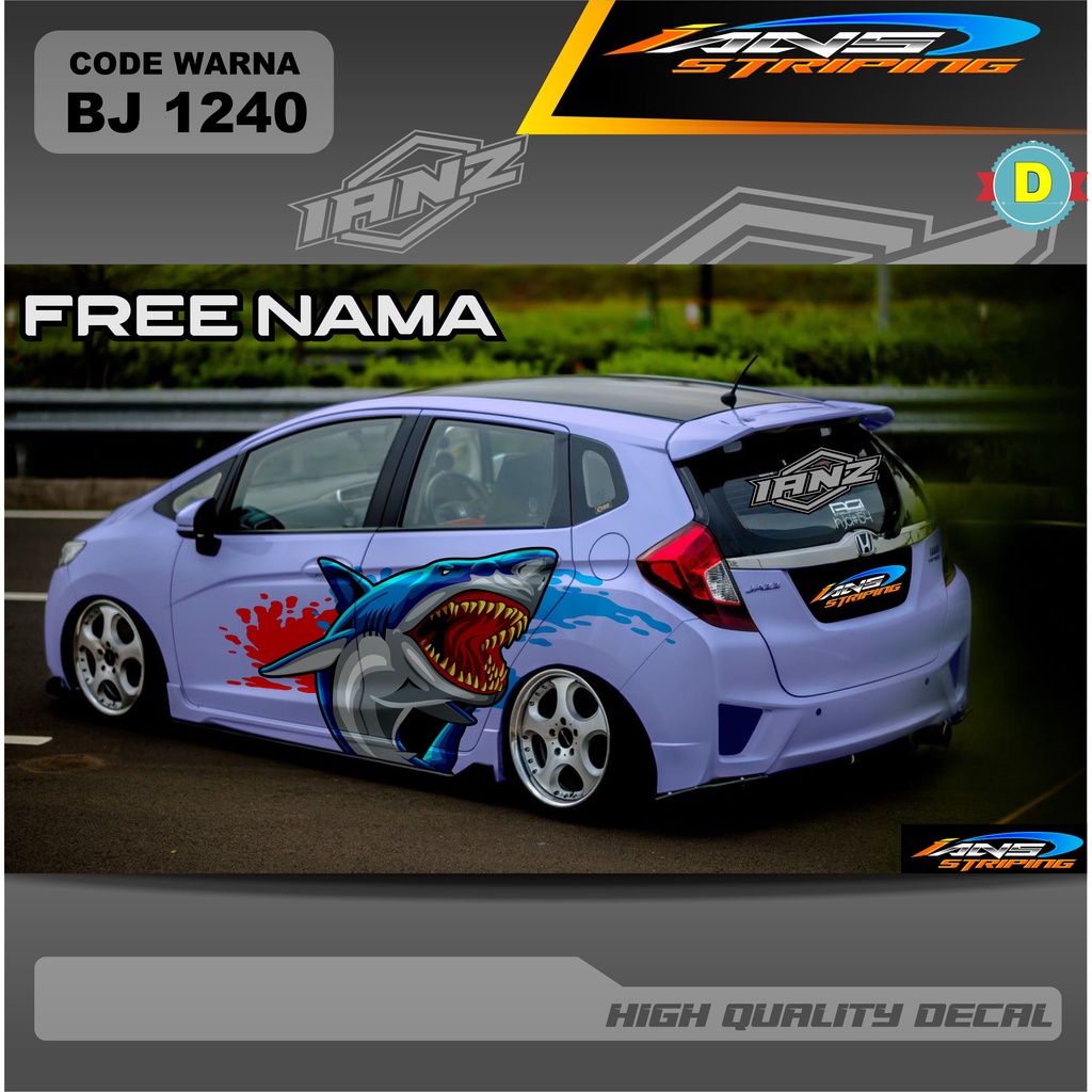 VARIASI DECAL STIKER MOBIL JAZZ JESS / STIKER DECAL HONDA BRIO AGYA AYLA TERBARU / STICKER MOBIL NEW DESAIN