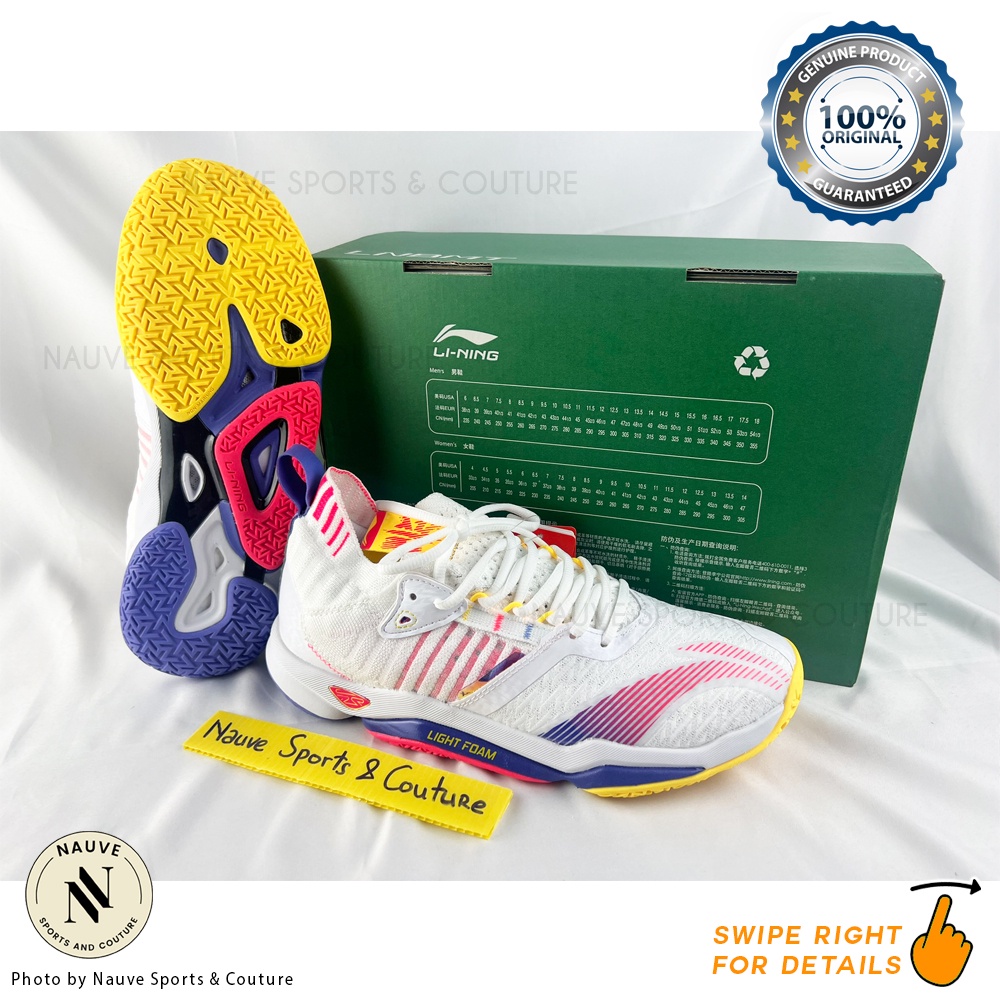 Sepatu Badminton Lining Dagger IV AYAR011 White Original Li Ning NEW - Original