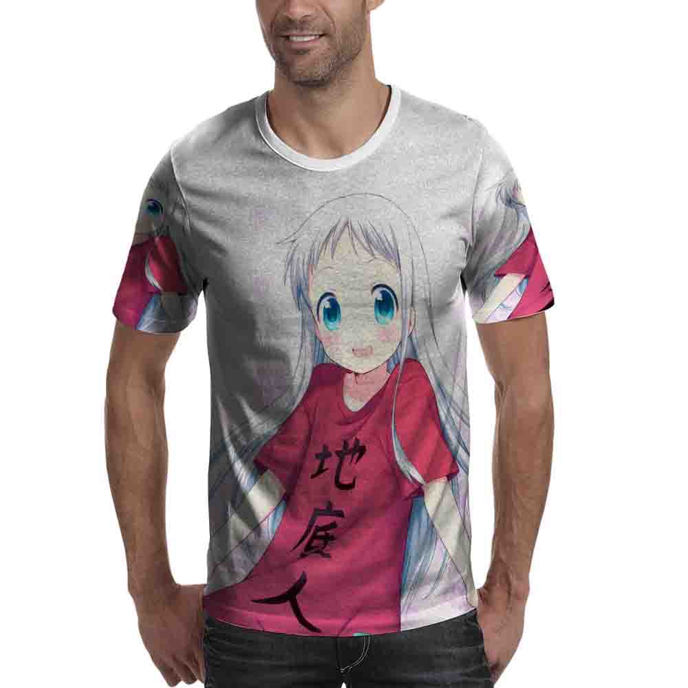 Meiko Honma Meiko Menma Anohana Kaos Fullprint Bahan Polyester