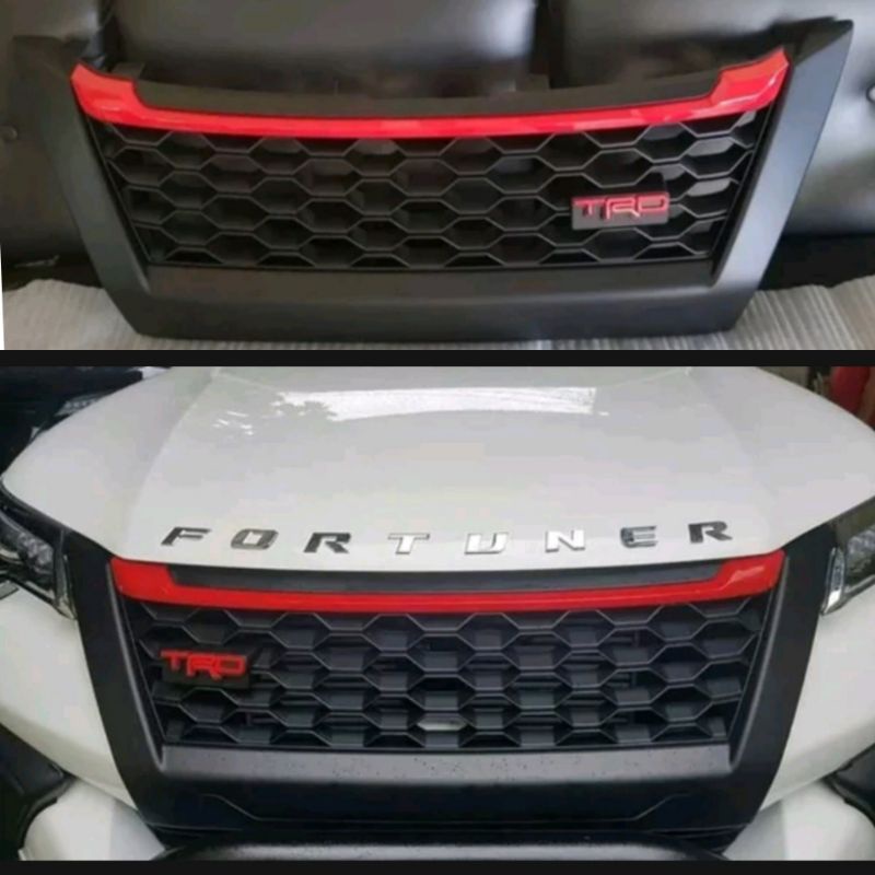 GRILL ALL NEW TOYOTA FORTUNER VRZ TRD LIST MERAH