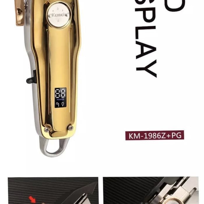 Kemei KM 1986 PG Alat Cukur Rambut Hair Clipper Professional Full Metal Cukuran Kemei KM-1986PG