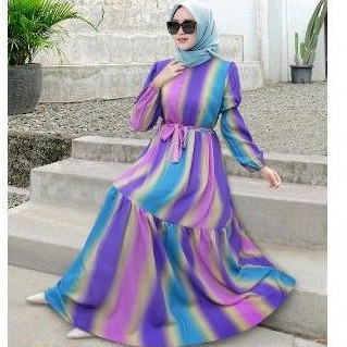 Gamis Pelangi Katun Rayon Premium By EXTU