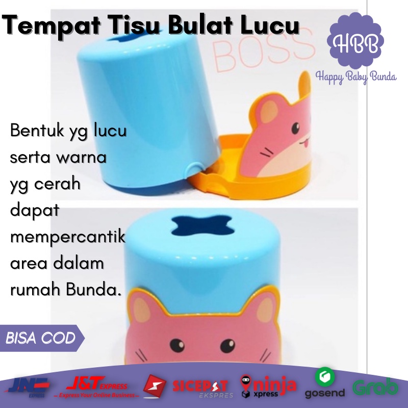 Tempat Tissu Tissue Wadah Tisue Tisu Tisyu Gulung Bulat Dapur Lucu - A00038