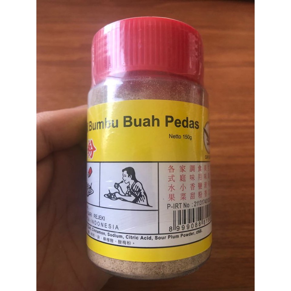 Bumbu buah pedas cap Elang / garam buah/ perasa buah/ asam buah 150g