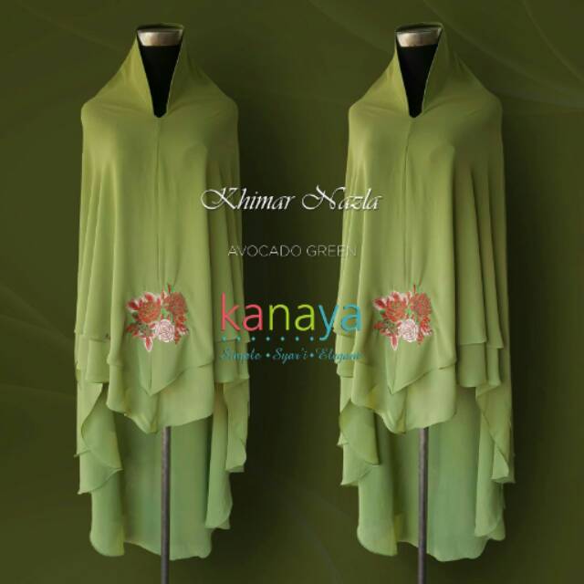 KHIMAR KANAYA NAZLA AVOCADO  GREEN  Shopee Indonesia