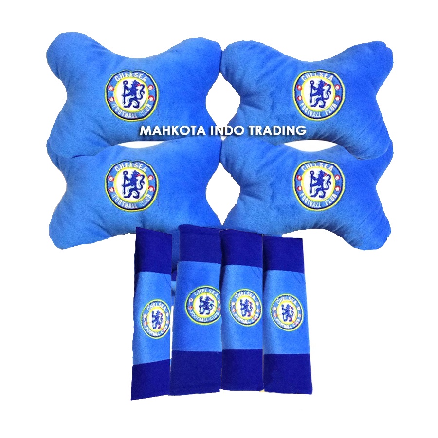 Bantal Jok Mobil Chelsea Set 8 PC / Bantal Leher Mobil Chelsea 8 PC PROMO MURAH