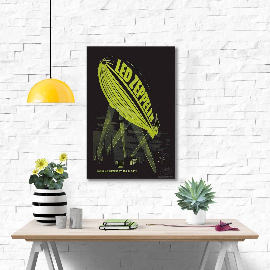 Poster kayu pajangan kamar -  Led Zeppelin 1971