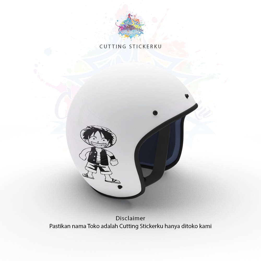 Cutting Stiker Luffy Chibi Variasi Motor Chubby Mobil One Piece Sticker Timbul Keren Nyala Dasbor Spakbor Visor Body Kaca Helm Hologram Reflective Tahan Air Bodi Samping Scoopy Vario Beat NMAX PCX Vespa Aesthetic Pickup Anime Windshield Kustom Imut Modif