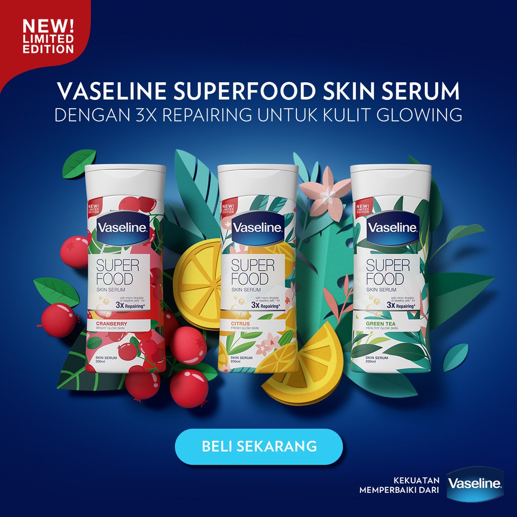 Vaseline Superfood Skin Serum Cranberry 200 ml