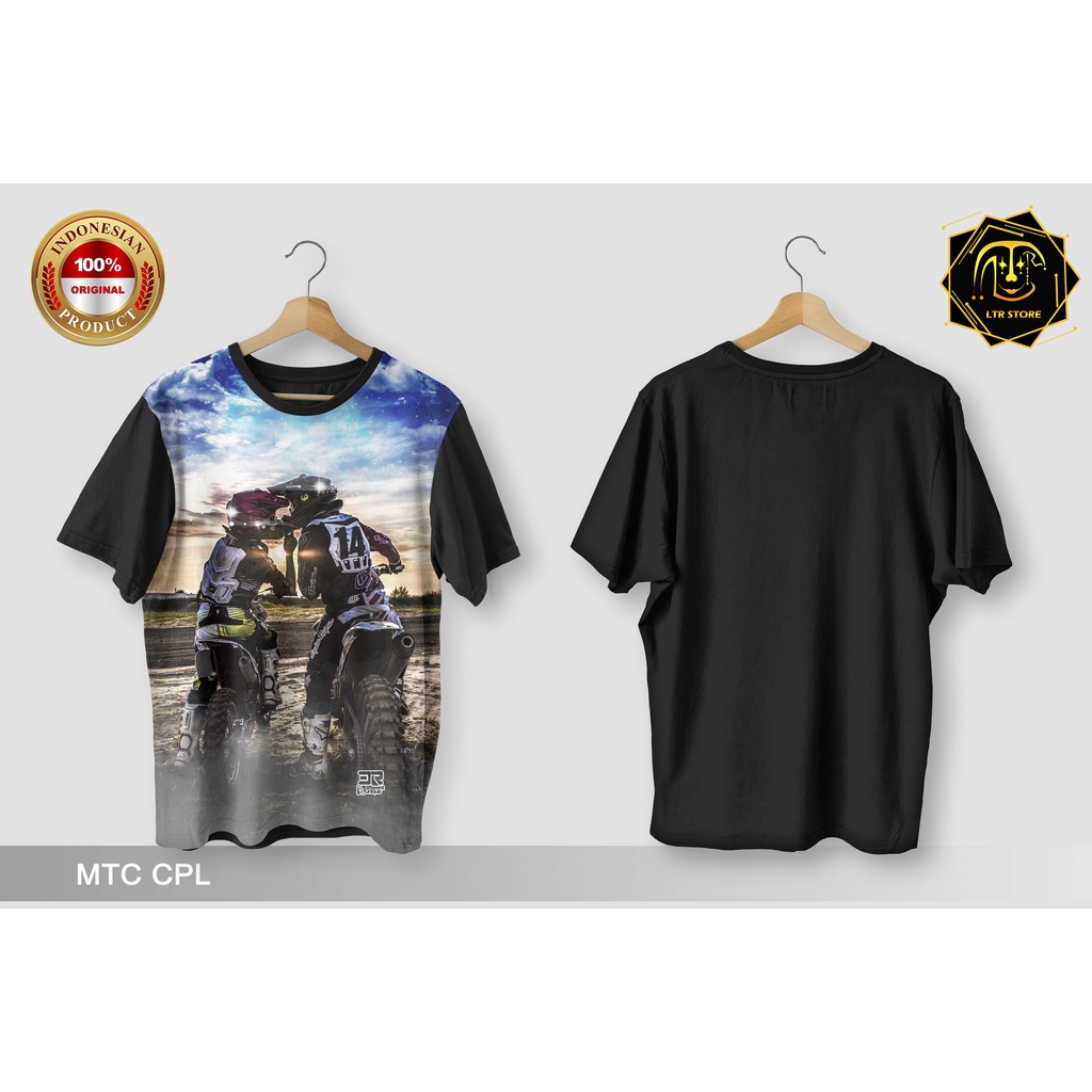 [ BAYAR DI TEMPAT ] BAJU PRINTING GAMBAR MOTOCROSS COUPLE - KAOS DISTRO ORIGINAL MOTOR CROSS SEPEDA 