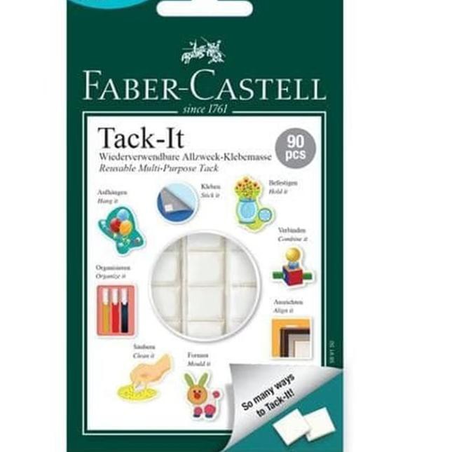 

Ready Stock!-257 Faber Castell Tack It Reusable Multi-Purpose Tack Lem Serbaguna Isi 42
