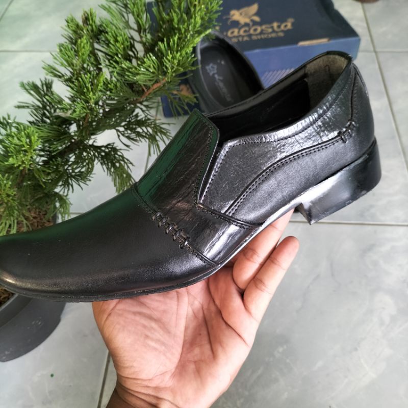 Sepatu Kulit Sapi Asli Pria Casual Formal Santai Kerja Dinas Harian