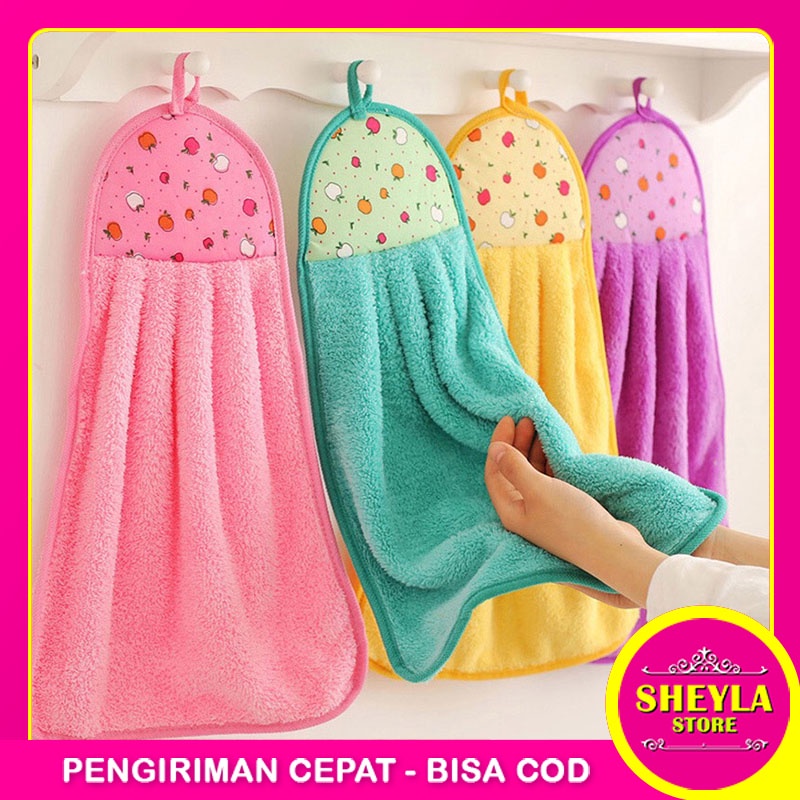 Lap Tangan Motif Polos / Lap Gantung Handuk Warna Polos / Hand Towel Serbaguna / TV-70