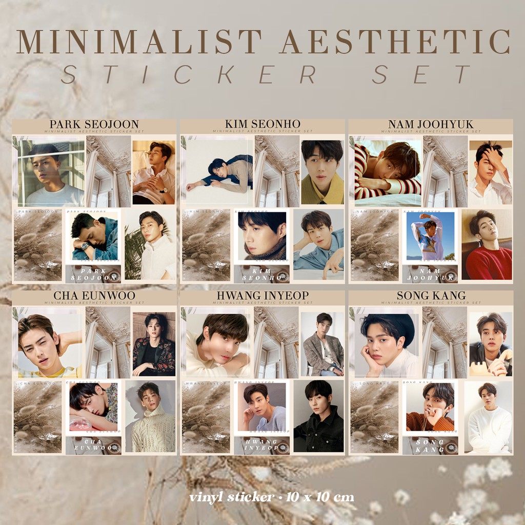 [READY] K-Drama Actor Minimalist Aesthetic Sticker Set NAM JOO HYUK SONG KANG KIM SEON HO