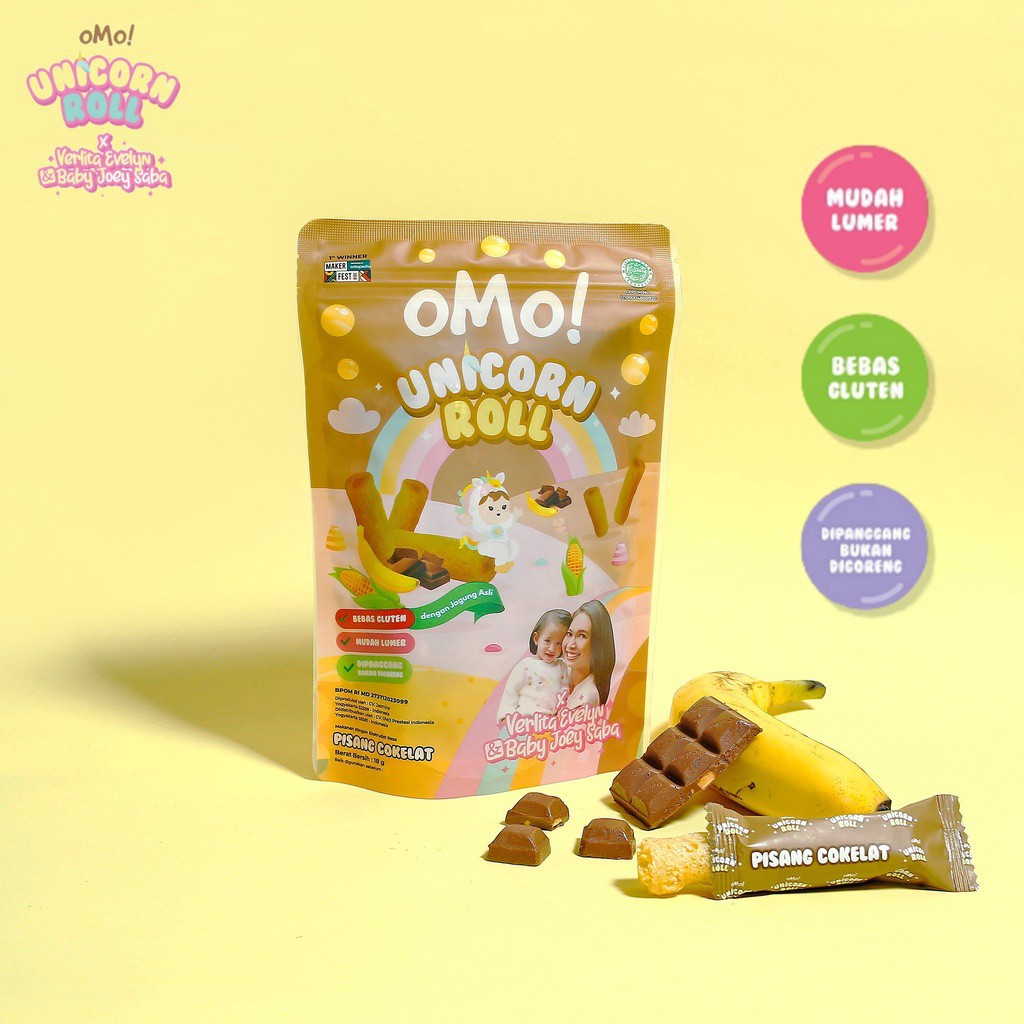 Omo Snack Unicorn Roll Snack Sehay Anak &amp; Bayi