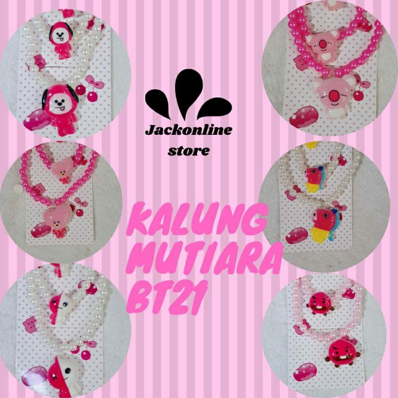 Kalung mutiara anak Aksesoris Anak Kalung Mutiara set 3 pcs